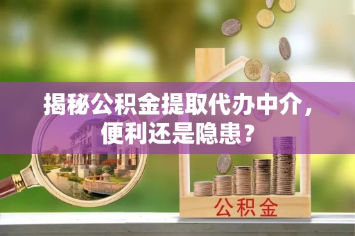 连云港揭秘公积金提取代办中介，便利还是隐患？
