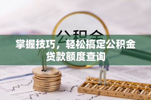 连云港掌握技巧，轻松搞定公积金贷款额度查询
